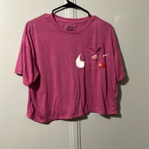 Nike size medium pink cropped shirt